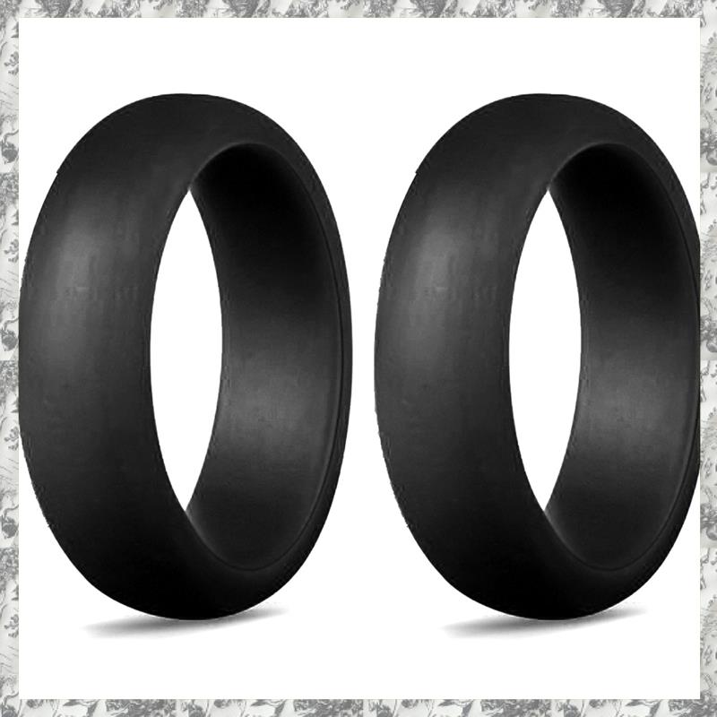 (DKCZ) 5.7mm Popular for Men Women Silicone Cool Rings Silicone Wedding Ring Environmental Outdoor S