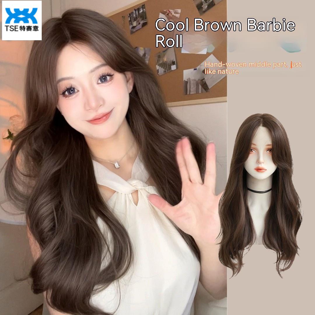Tse [mid Cut Barbie Roll] Korean Eight Character Bangs, Hand Woven Lace, Supernatural Full Head Cover, Mid Cut, Natural Temperament Al-105 ราคา 1,348 บาท*ส่งฟรี
