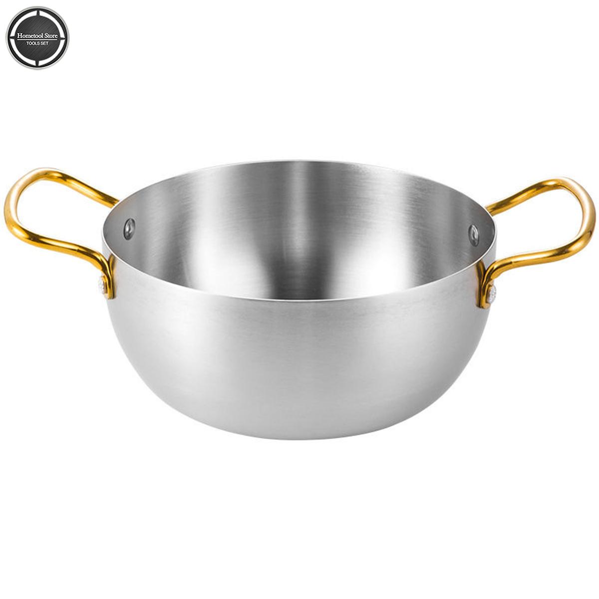 Hometool thép không gỉ nồi mì Ramen với xử lý đối với nấu ăn súp mì ống và cà ri, Bếp ga tương thích