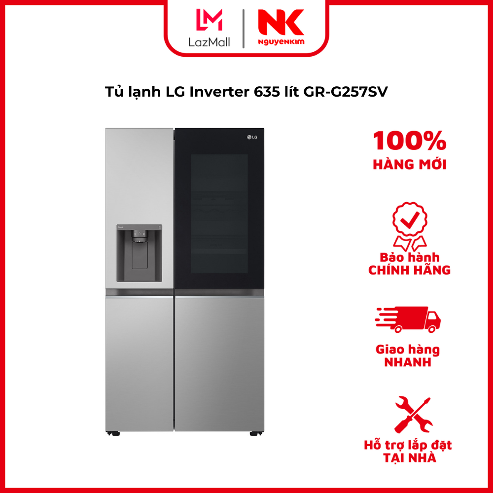 Tủ lạnh LG Inverter 635 lít GR-G257SV