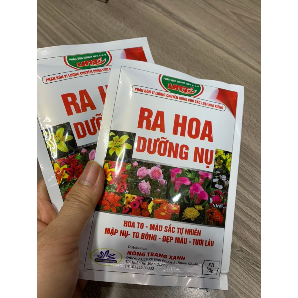 PHÂN BÓN VI LƯỢNG RA HOA DƯỠNG NỤ DÀNH CHO CÁC LOẠI HOA - CÂY KIỂNG
