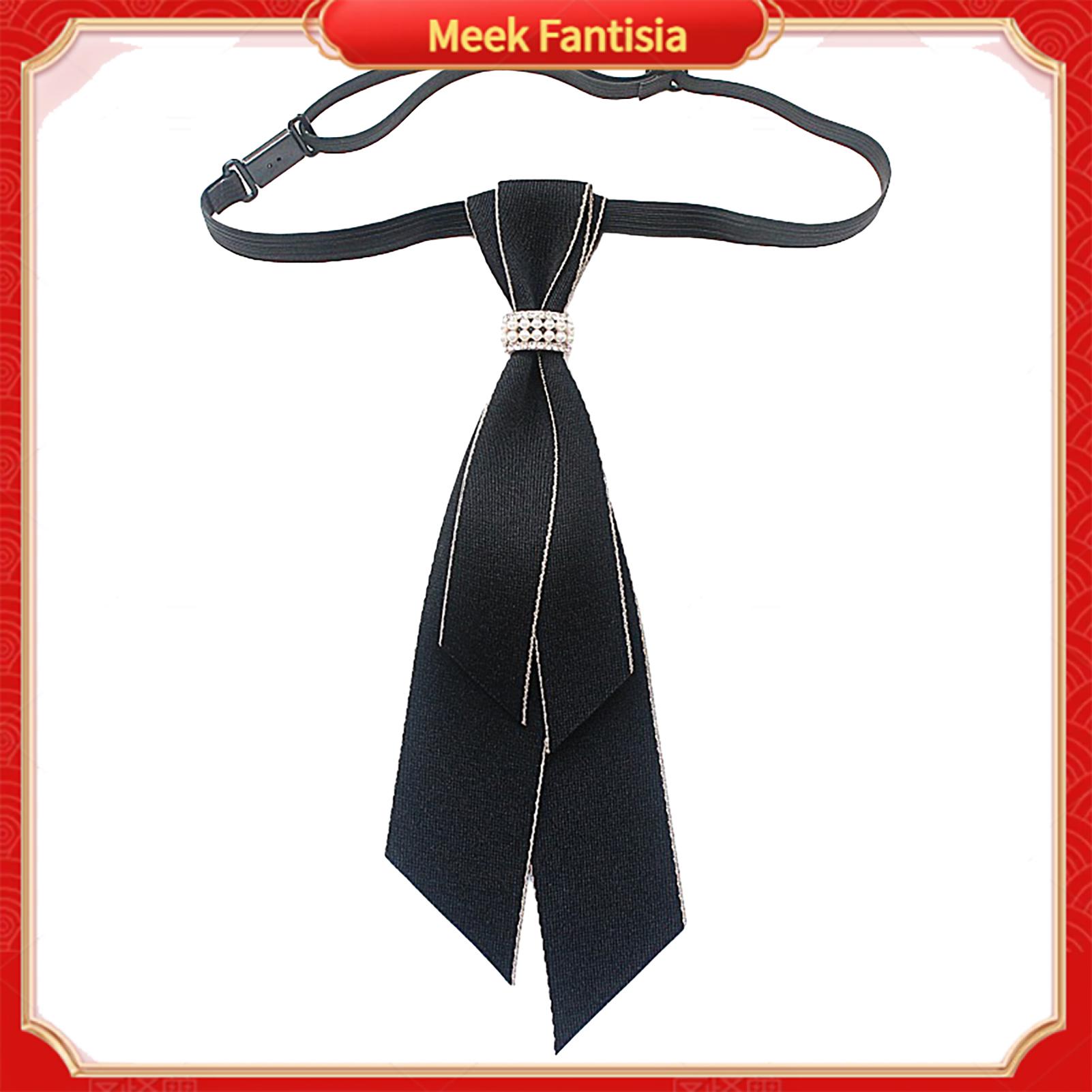 Meek fantisia Nơ Bướm trang trọng Bền BOW TIE unisex có thể tháo rời BOW TIE cho nam nữ phong cách học đường không có cà vạt cổ Phụ kiện Áo sơ mi trắng hoa cổ áo hoàn hảo cho nhân viên khách sạn đồng phục chuyên nghiệp