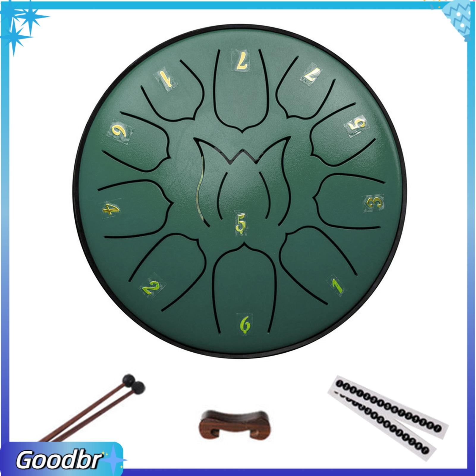 Goodbro Handpan Trống Sắc Nét Âm Thanh Trống Di Động 6 Inch Thép Lưỡi Trống 11 Ghi Chú Mưa Trống nhạc cụ gõ Dễ Dàng Để Sử Dụng Thiết Kế Nhỏ Gọn Cho Những người đam mê Âm Nhạc Trong Châu Á