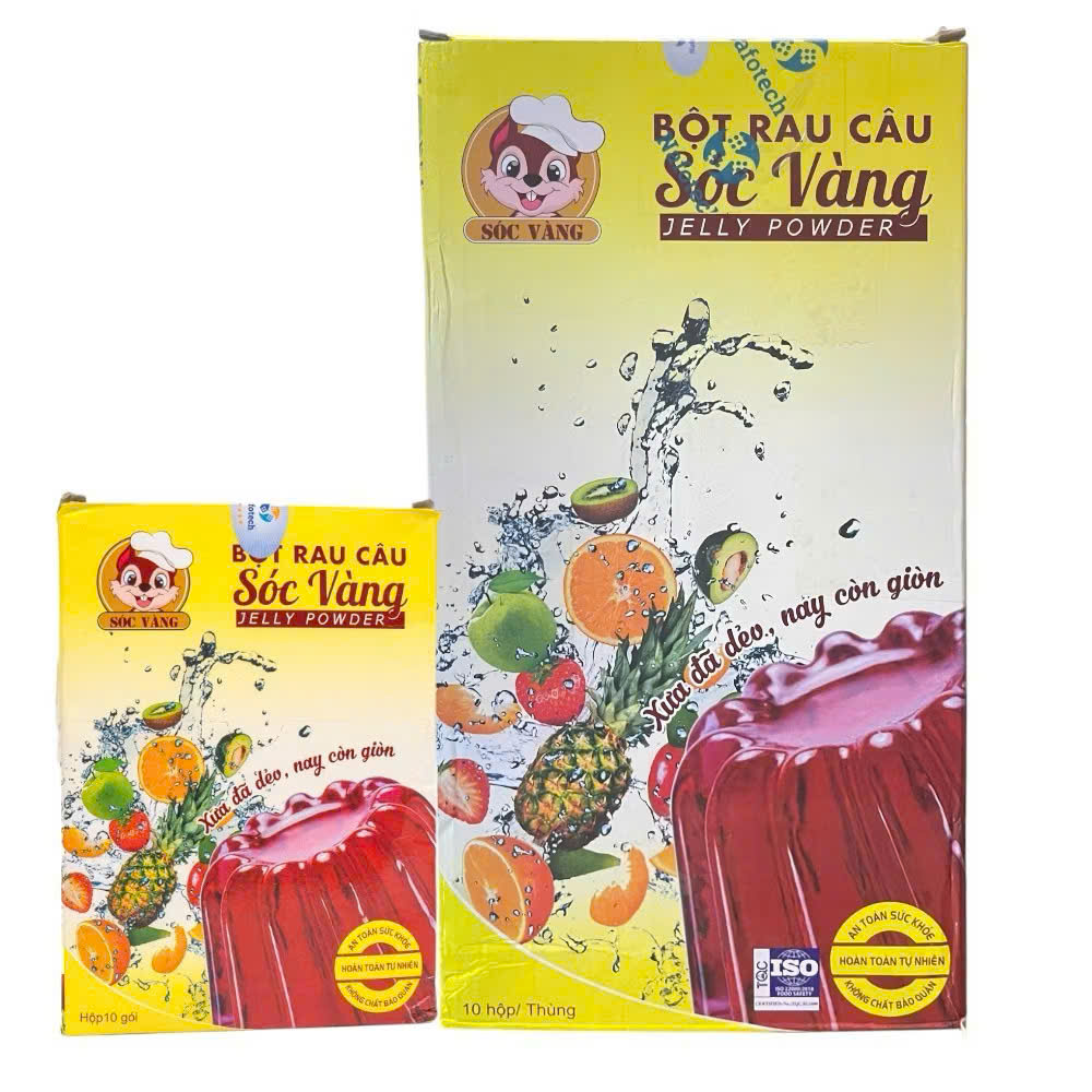 Bột Rau câu Sóc vàng hộp 10 gói - THÙNG 10 HỘP