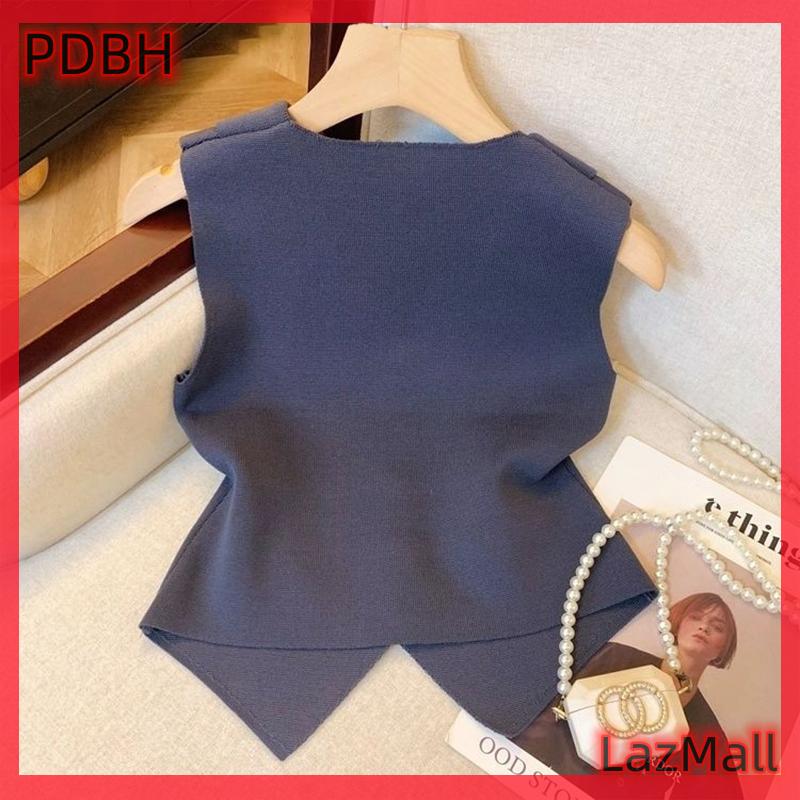 [PDBH Fashion Store] 🔥🔥🔥 Hot sale เสื้อกั๊กถักแขนกุดคอวีสำหรับผู้หญิงจากฝรั่งเศส ราคา 129 บาท*ส่งฟรี