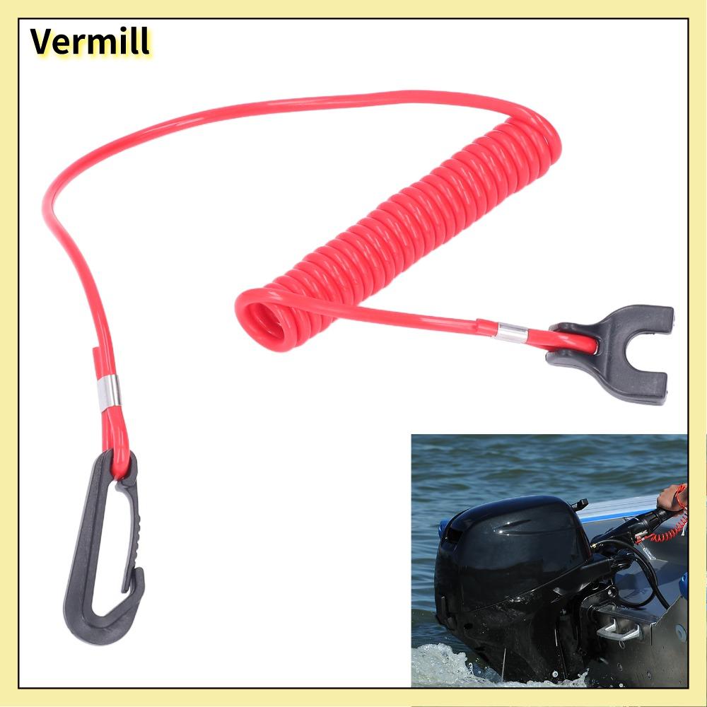 VERMILL Đỏ Công tắc dừng khẩn cấp 0176288 Dây an toàn Dây an toàn Thiết bị hàng hải Công tắc tắt động cơ Cho Johnson Evinrude. Động cơ ngoài