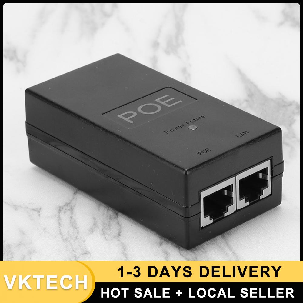 24V 0.5A 12W Desktop Poe Power Cctv Ethernet Injector ราคา 119 บาท*ส่งฟรี