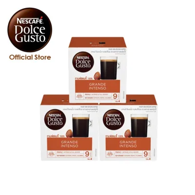 [3 Boxes] Nescafe Dolce Gusto Grande Intenso Black Coffee Pods / Coffee Capsules 16 servings [Expiry Apr 2022]