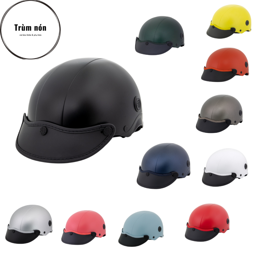 Nón Bảo Hiểm Thời Trang - Chất Lượng - Giá Rẻ Nón Bảo Hiểm 1/2 Cao Cấp Thêu Logo Chất Liệu Nhựa ABS Không Phai Màu. DANSHOP