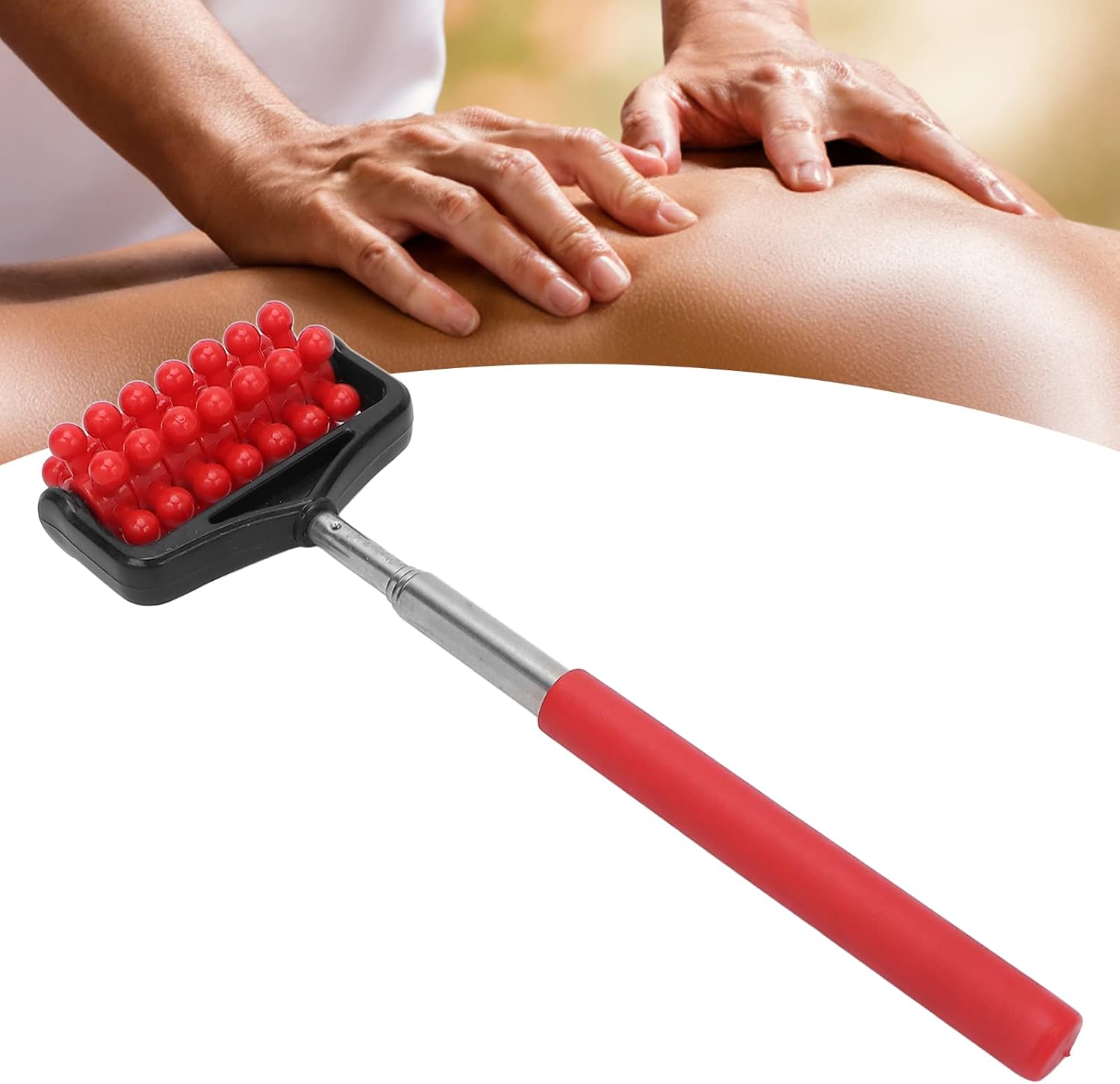 Kính thiên văn Massager trở lại con lăn có thể điều chỉnh massage có thể điều chỉnh massage Stick đầu musle scratcher mở rộng với cho nam giới phụ nữ [màu