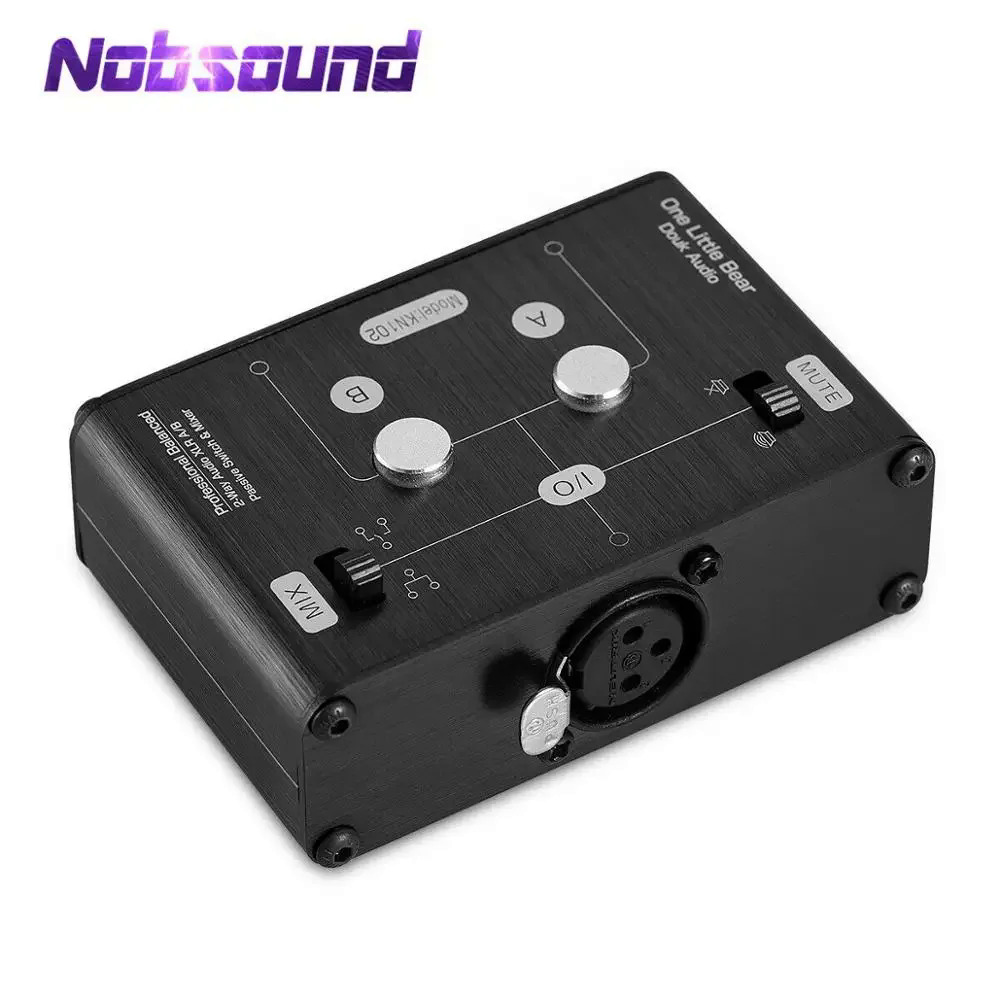 Nobsound  2-way Stereo Passive Balanced XLR Audio Switcher  & Mixer Sound Splitter