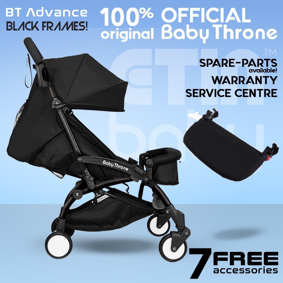 BABY THRONE Advance Baby Stroller [Genuine] Travel Cabin Size Compact Foldable BabyThrone Lightweight Infant Newborn Trolley Bayi Push Car Seat Baby Chair