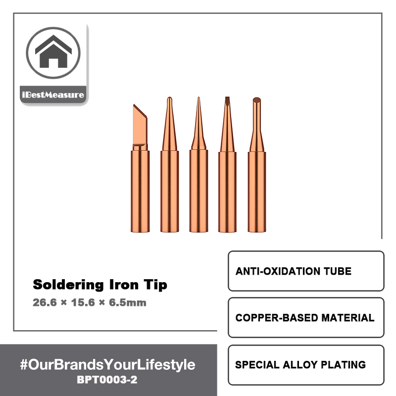 5pcs pure copper iron tip 900m-t soldering tip rework station