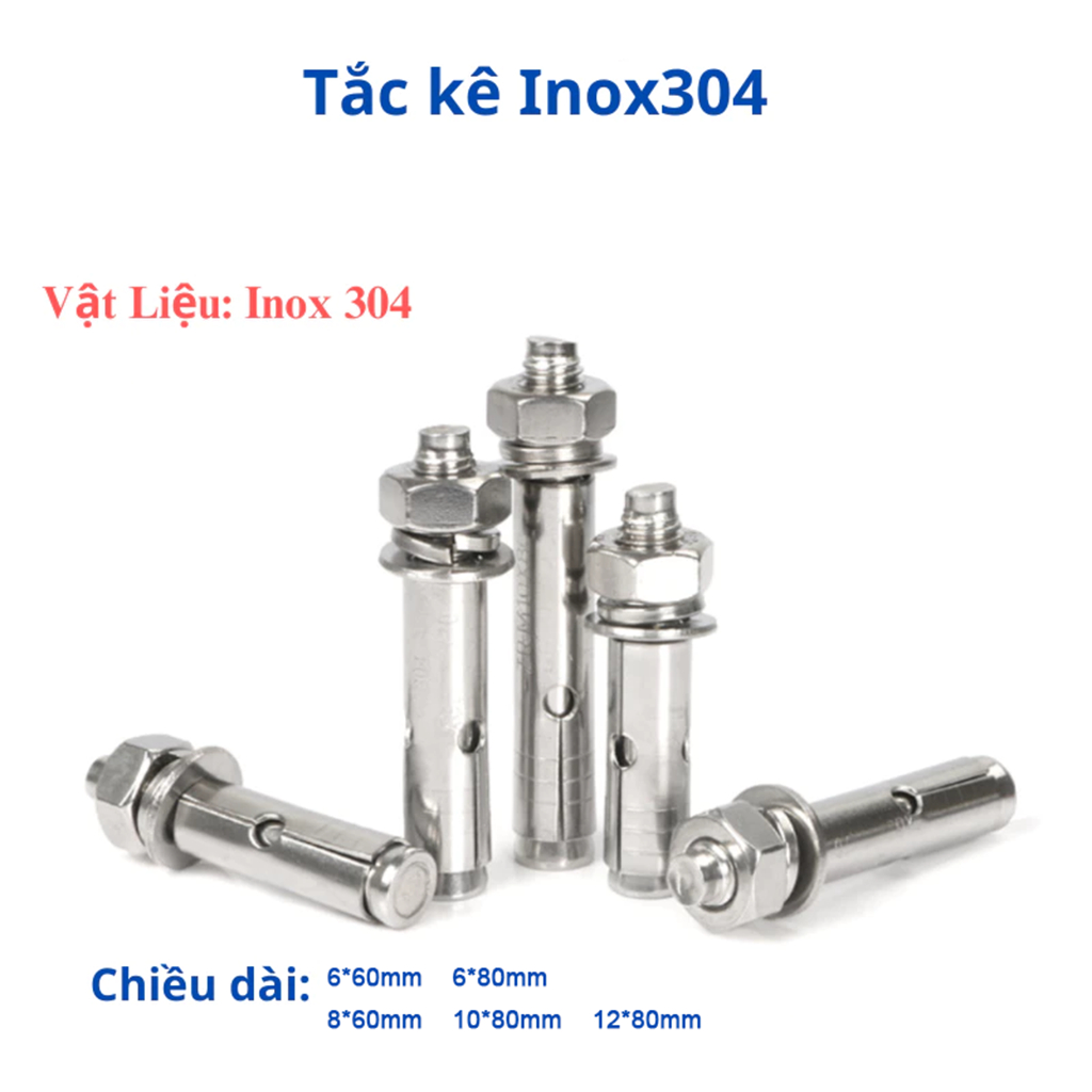 Tắc kê inox bu lông nở inox 304 đủ size hàng