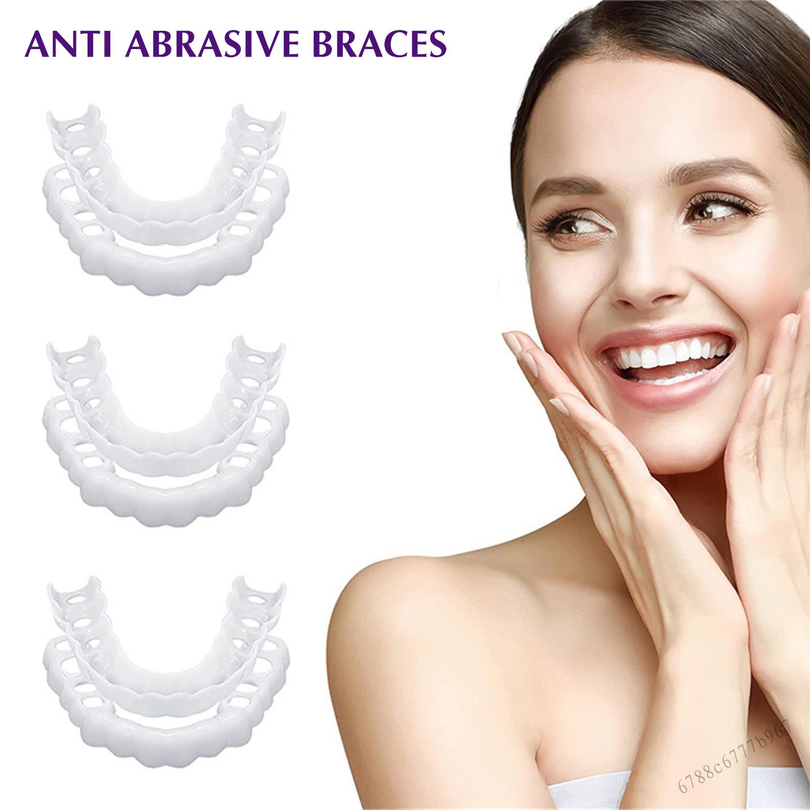 Hàm răng giả tạm thời răng hàm trên và hàm dưới veneers nha khoa cho cái nhìn tốt đẹp và nụ cười tự tin GFH-MY TF-Ife-VN