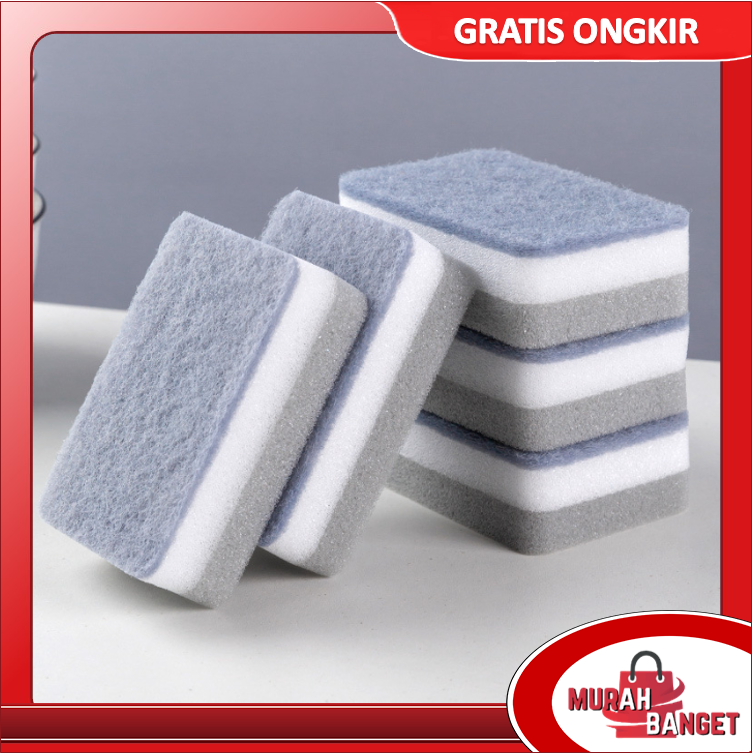 Murah Banget - Spons Cuci Piring 2 Sisi / Busa Penghilang Kerak Dapur Harga 1,980 rupiah*Gratis Ongkir