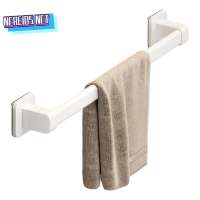 Skyloong Self-stick Towel Rail Self-adhesive Bathroom Towel Rack Strong Load-bearing Wall-mounted Hand Towel Bar Easy to Install Durable Non-drill Towel Hanger for Home and Hotel Use