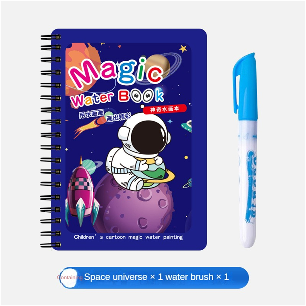 WEIHUIMEI Magic Water Book สมุดระบายสี ด้วยน้ำเปล่า สีระบายน้ำ สมุดฝึกวาดภาพระบายสี ระบายซ้ำได้ มีหลายแบบ ของขวัญสำหรับเด็ก DIY ของเล่น