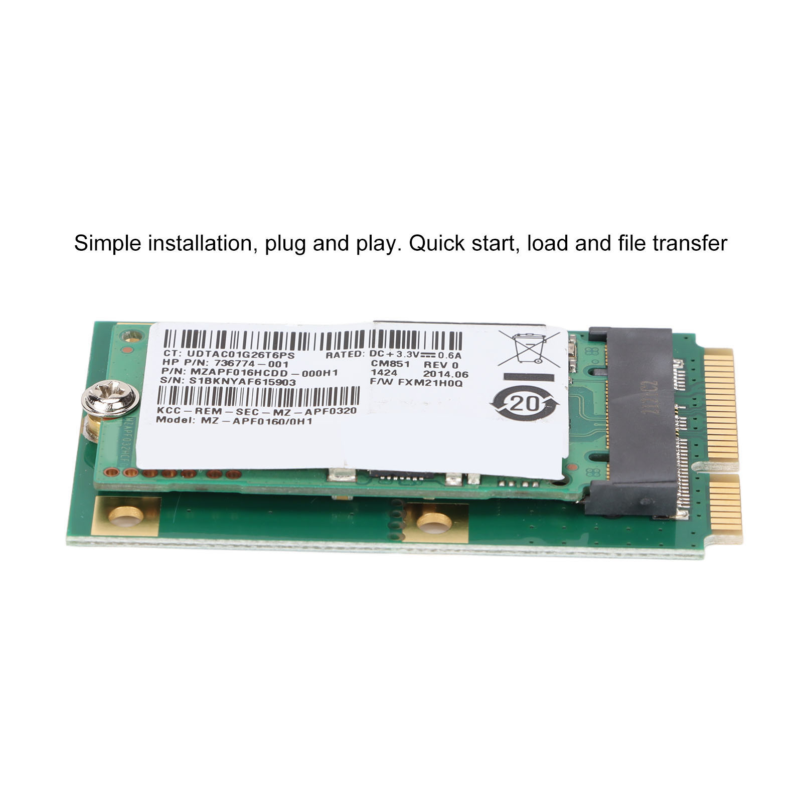 Homtom Ổ cứng SSD ổn định M.2 Ổ cứng gắn vào đơn giản cho máy tính