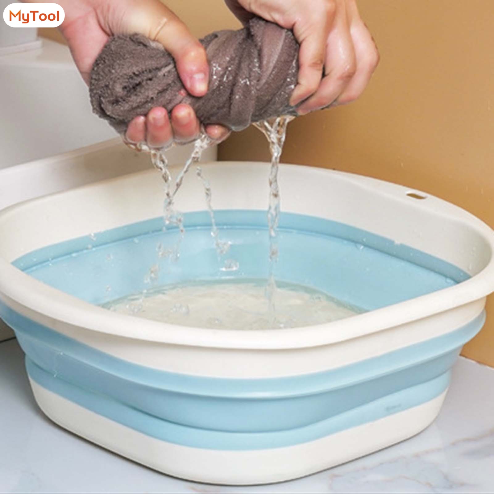 Mytool Đa-Mục Đích bồn rửa gấp Tiết Kiệm Không Gian Nhựa Washtub Món ăn Bồn Rửa Cho Rửa Mặt Tóc Tay