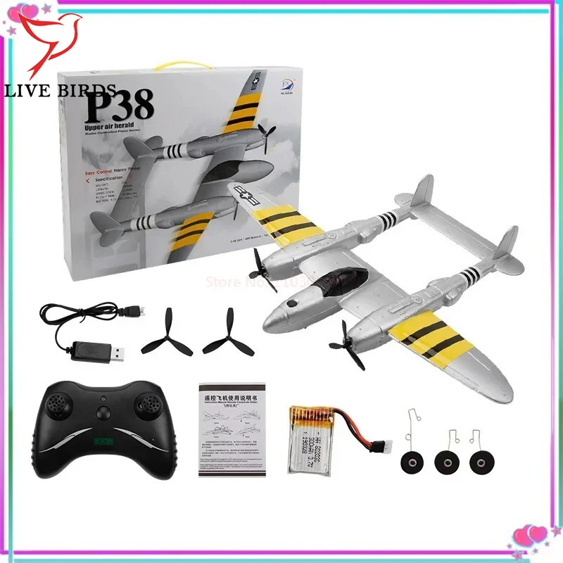 FX816 Remote Control Airplane P38 Fighter Rechargeable RC Aircraft Glider Model Toys For Children Birthday Gifts ราคา 1,224 บาท*ส่งฟรี