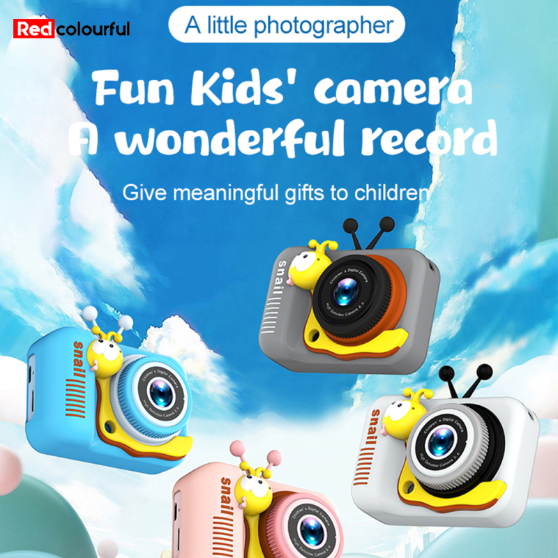 Redcolourful Kids Digital Camera Video Recorder HD 1080P IPS 2 Inch Screen