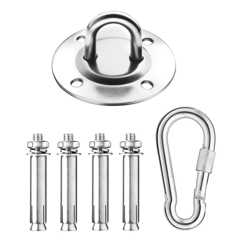 (QDNX) Stainless Steel Suspension Ceiling Hook for Hanging Yoga Swing Hammock Boxing Punch Bag Gym Wall Ring Hook
