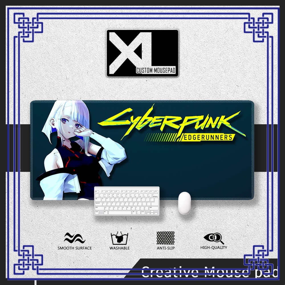 X-L|Mousepad|Cyberpunk Edgerunners|Extended|Large|Cute|Anime|Deskpad|Keyboard Pad Mat|ed Edge Deskma