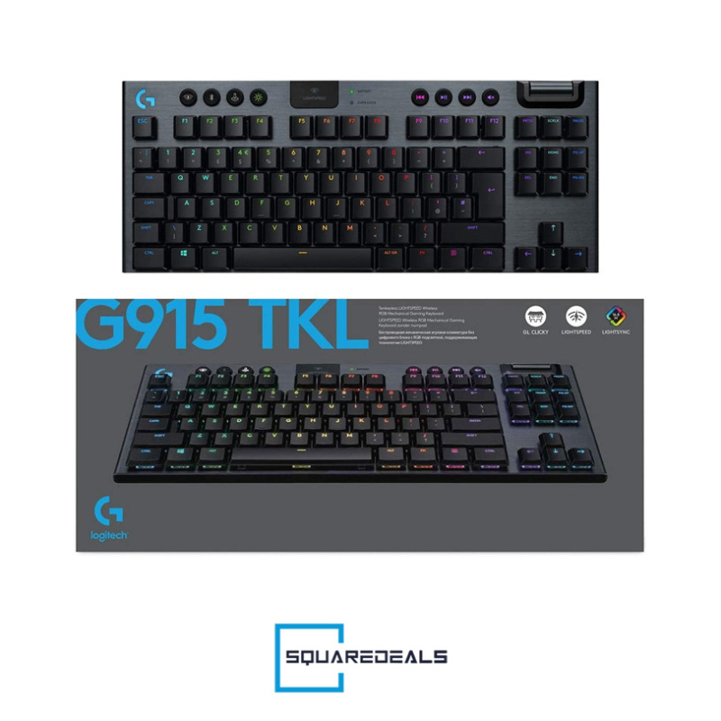 Logitech G915 TKL Tenkeyless Wireless Mechanical Gaming Keyboard All Models Singapore