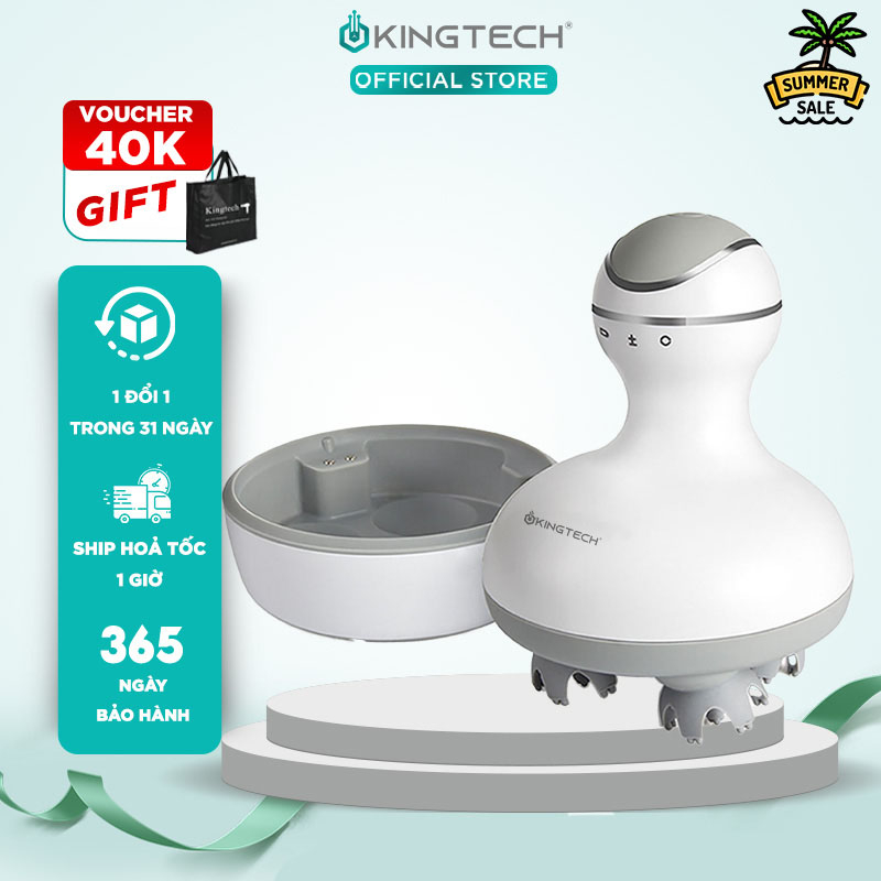 Máy Mage Đầu Cổ Mặt Mini Đa Năng KINGTECH ST-701 - Chính Hãng - Xoa Bóp Đầu Giải Toả Căng Thẳng, Mệt Mỏi