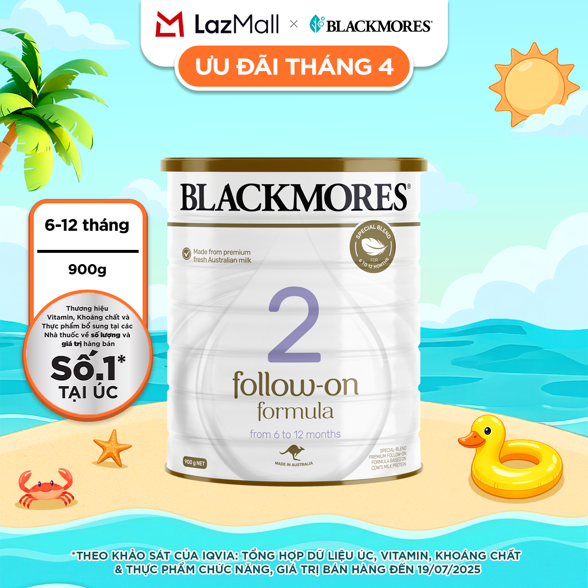 Blackmores Milk No. 2 Follow-On Formula (900g)