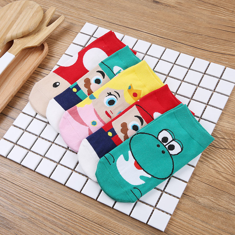 Dễ Thương Super Mario Vớ Cotton Phim Hoạt Hình Mario Vớ Odyssey Anime Vớ đạo cụ cosplay Giáng Sinh Quà Tặng Đồ chơi mô hình động Aldult Cô Gái Trẻ Em Anime Vớ