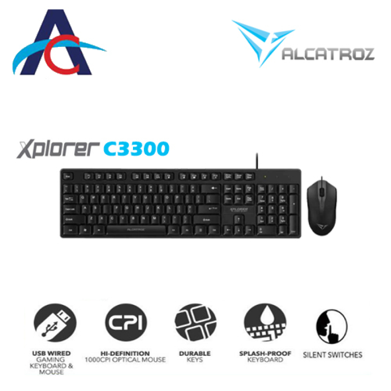 Alcatroz Xplorer C3300 Wired Keyboard and Mouse Singapore