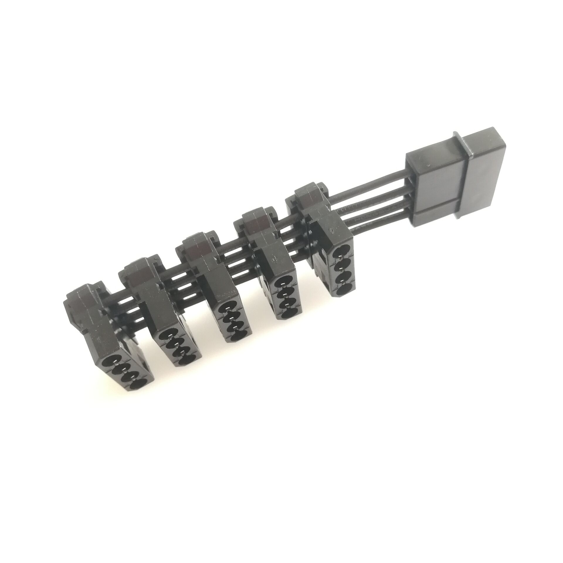 Extremely Short PC Desktop Computer D 4Pin IDE Molex 1 To 5 Splitter 18AWG ATX Power Supply Cable