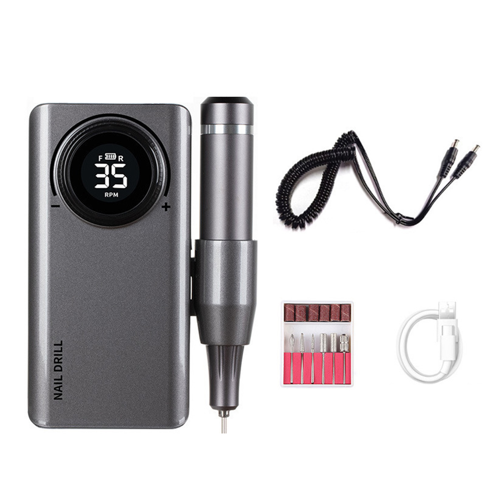VUL MALL 1 Set Electric Nail Drill Machine 35000RPM Automatic Nail Polishing Acrylic Gel Nails Electric Nail Polish Machine Pedicure Tool ราคา 1,490 บาท*ส่งฟรี