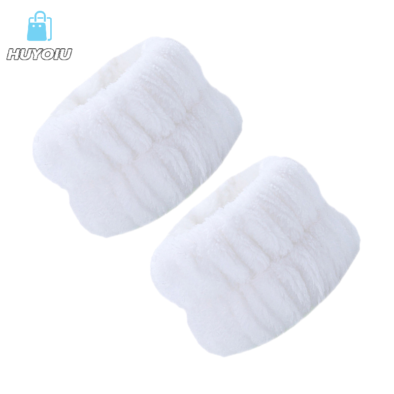 HUYOIU 1 cặp phụ nữ yoga chạy rửa mặt dây đeo cổ tay để rửa mặt Spa cổ tay washband tóc ban nhạc sợi nhỏ thấm