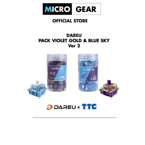 Gói Công tắc phím cơ - Switch DareU Violet Gold (Tactile) - Blue Sky (Linear) - Verion 2
