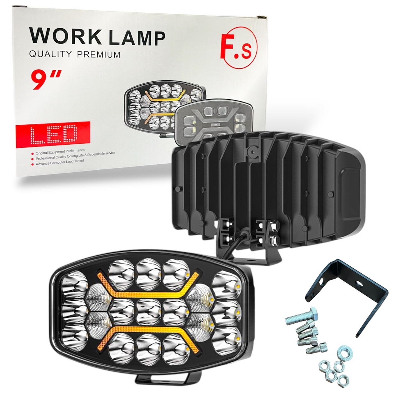 Fs Work Lamp (1 Piece) New Model Led Spotlight (White+Yellow) for Cars/Motorcycles 12V-24V ราคา 790 บาท*ส่งฟรี