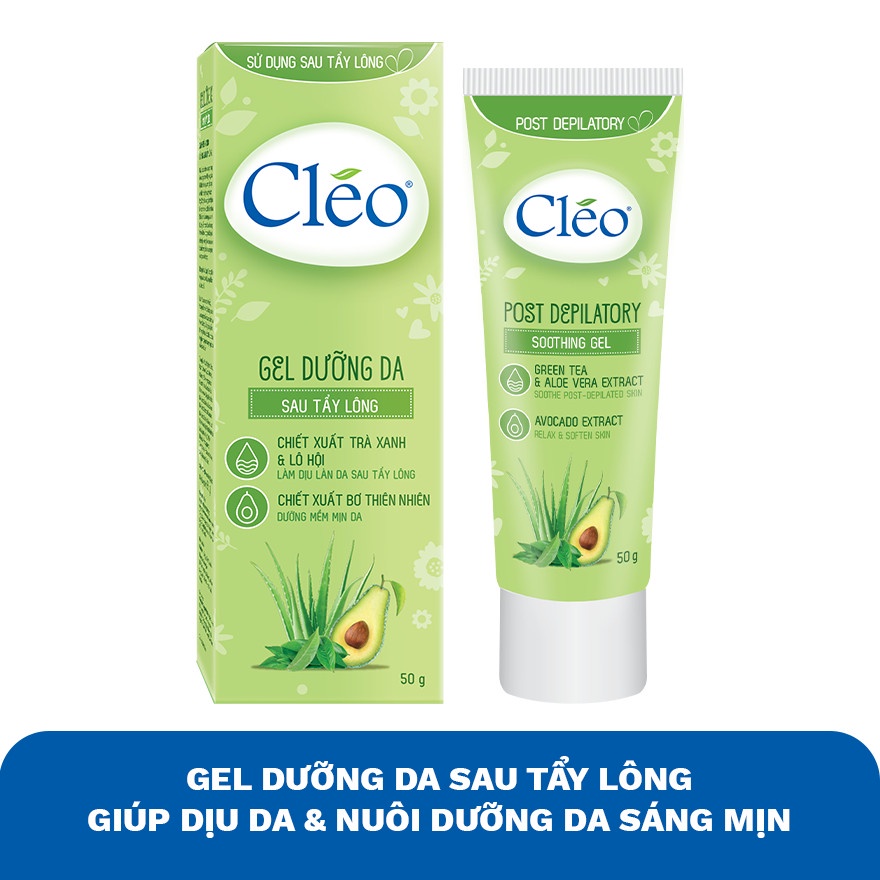 Gel dưỡng da sau tẩy lông cleo dưỡng ẩm và dịu da 50gr