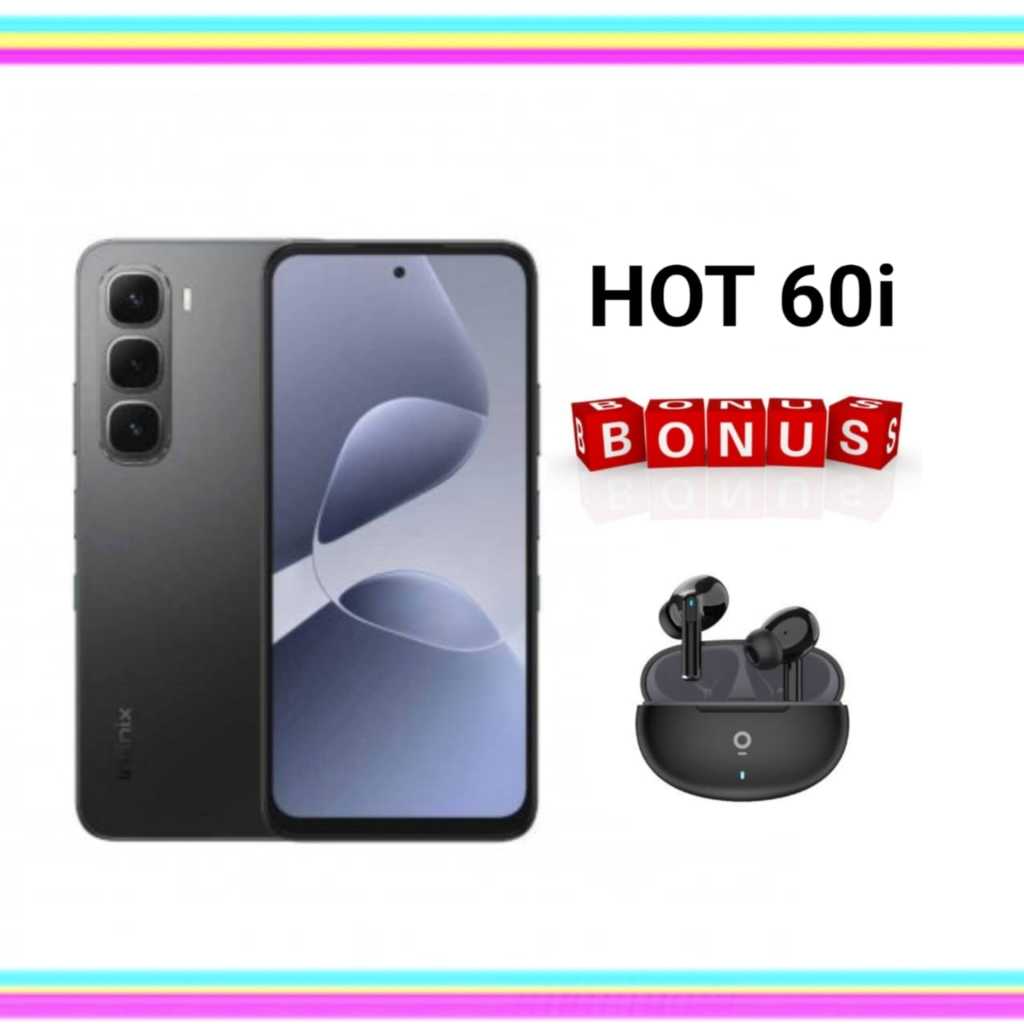 INFINIX HOT 60i NFC 8/256 NEW GARANSI RESMI Giá 1,879,000 Đồng*Miễn phí vận chuyển
