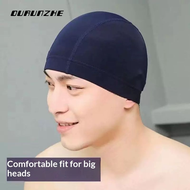 OURUNZHE หมวกว่ายน้ำยืดหยุ่นสูงสำหรับผู้ใหญ่ ใส่สบายไม่คับ ระบายอากาศได้ดี แห้งเร็วเหมาะสำหรับการว่ายน้ำและใช้ในสปา ราคา 20 บาท*ส่งฟรี