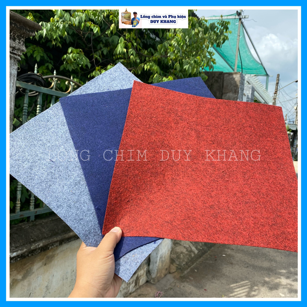 Combo 5 tấm thảm vuông lót phân chim size 34cm - phụ kiện lồng chim Duy Khang