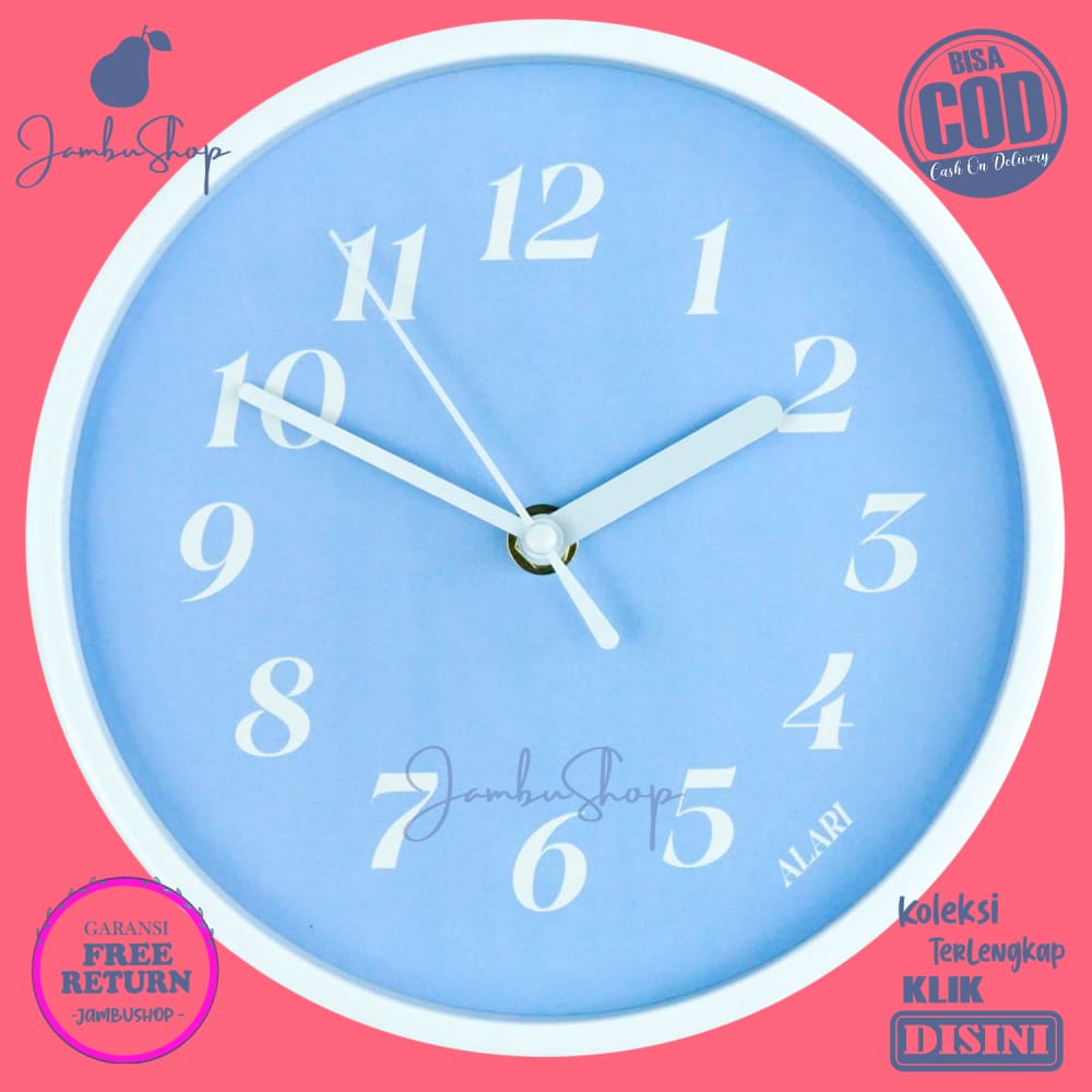Jam Dinding Analog Minimalist Minimalis Hijau AL1237-1668 Dekorasi Kamar Minimalist Besar