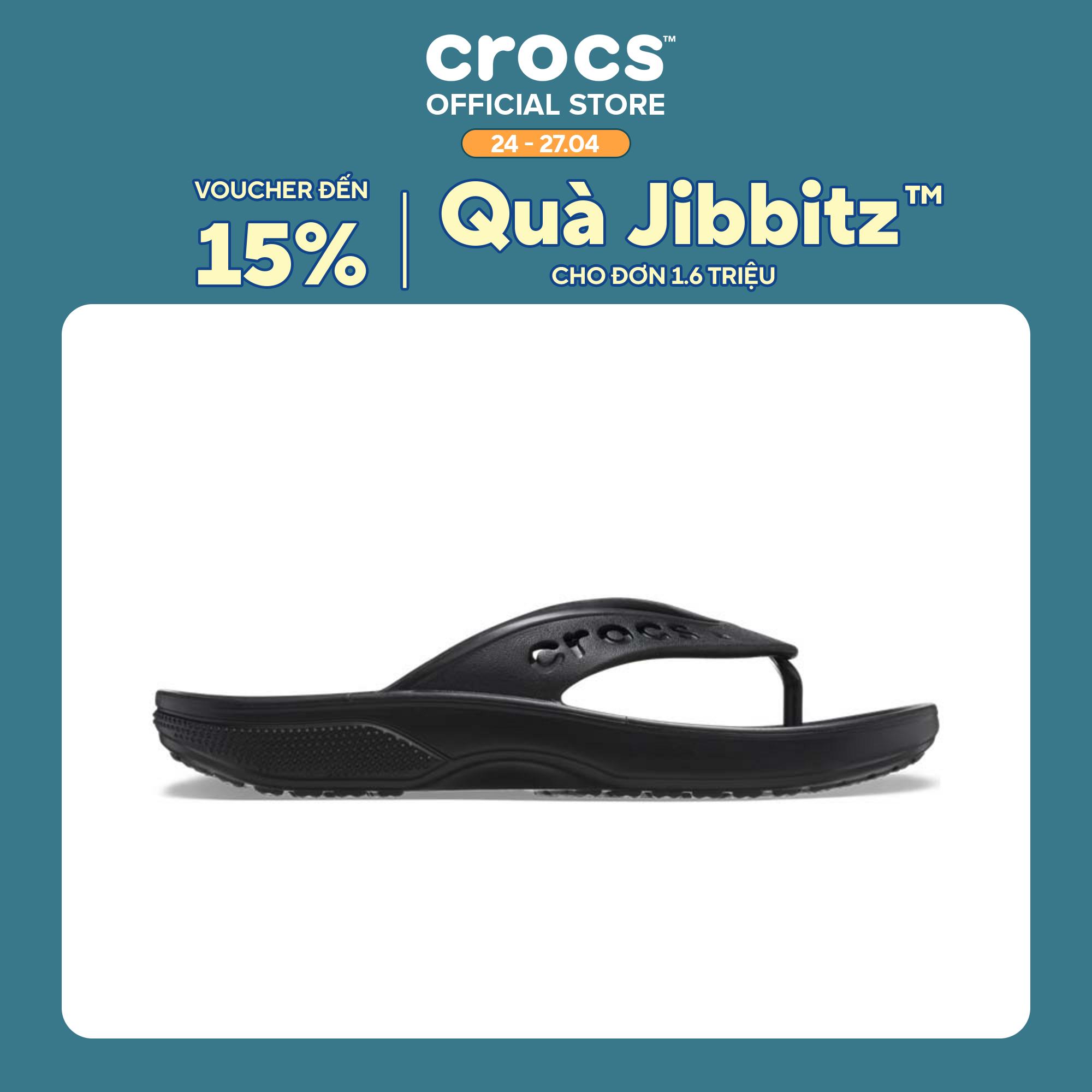 [SẢN PHẨM ĐỘC QUYỀN] Dép xỏ ngón Unisex Crocs Baya II - Black - 208192-001