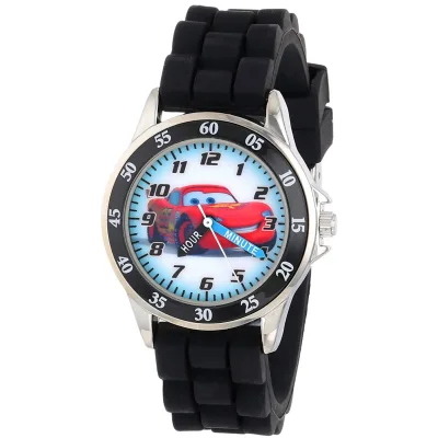 Disney Kids' Watch Cars McQueen with Black RubberBand