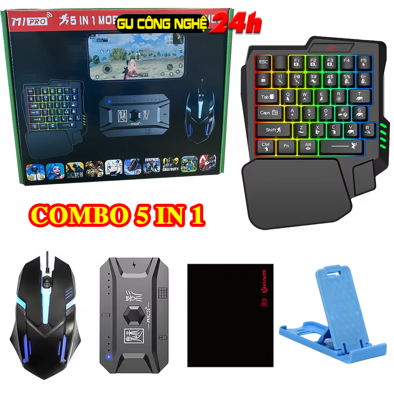 Bàn Phím Giả Cơ Free Wolf K13/K15/c91/Chicken Chơi Game Pubg Mobile Free Fire Trên Điện Thoại Máy Tính Bảng Laptop