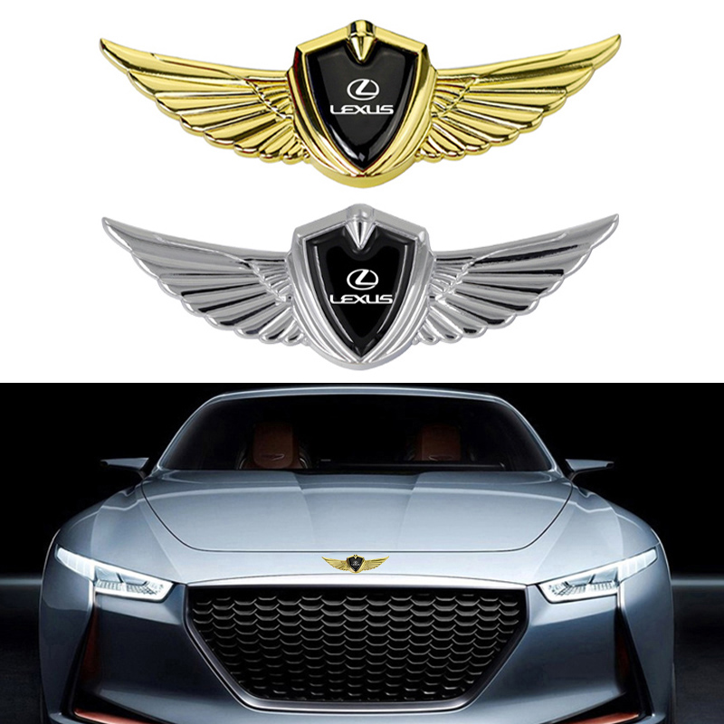 Kim Loại cánh xe phía trước biểu tượng cho tấm chắn huy hiệu bên cốp sau sticker cho Lexus NX200T ct