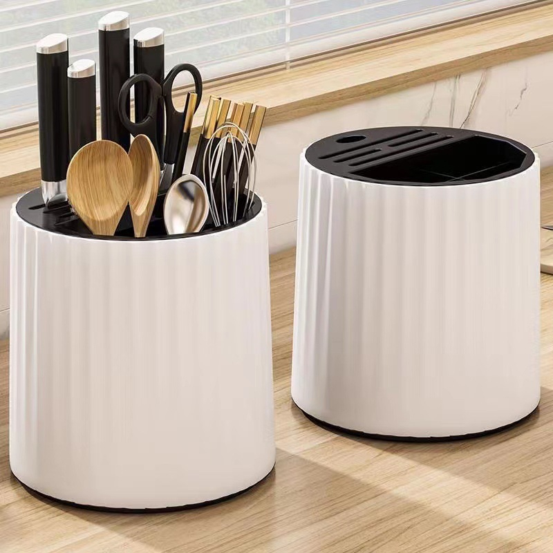 Lạc shop2023 Hộp Đựng Dao Muỗng Đũa Dao Đa Năng Xoay 360 Độ, Thiết Kế Sáng Tạo Dành Cho Nhà Bếp