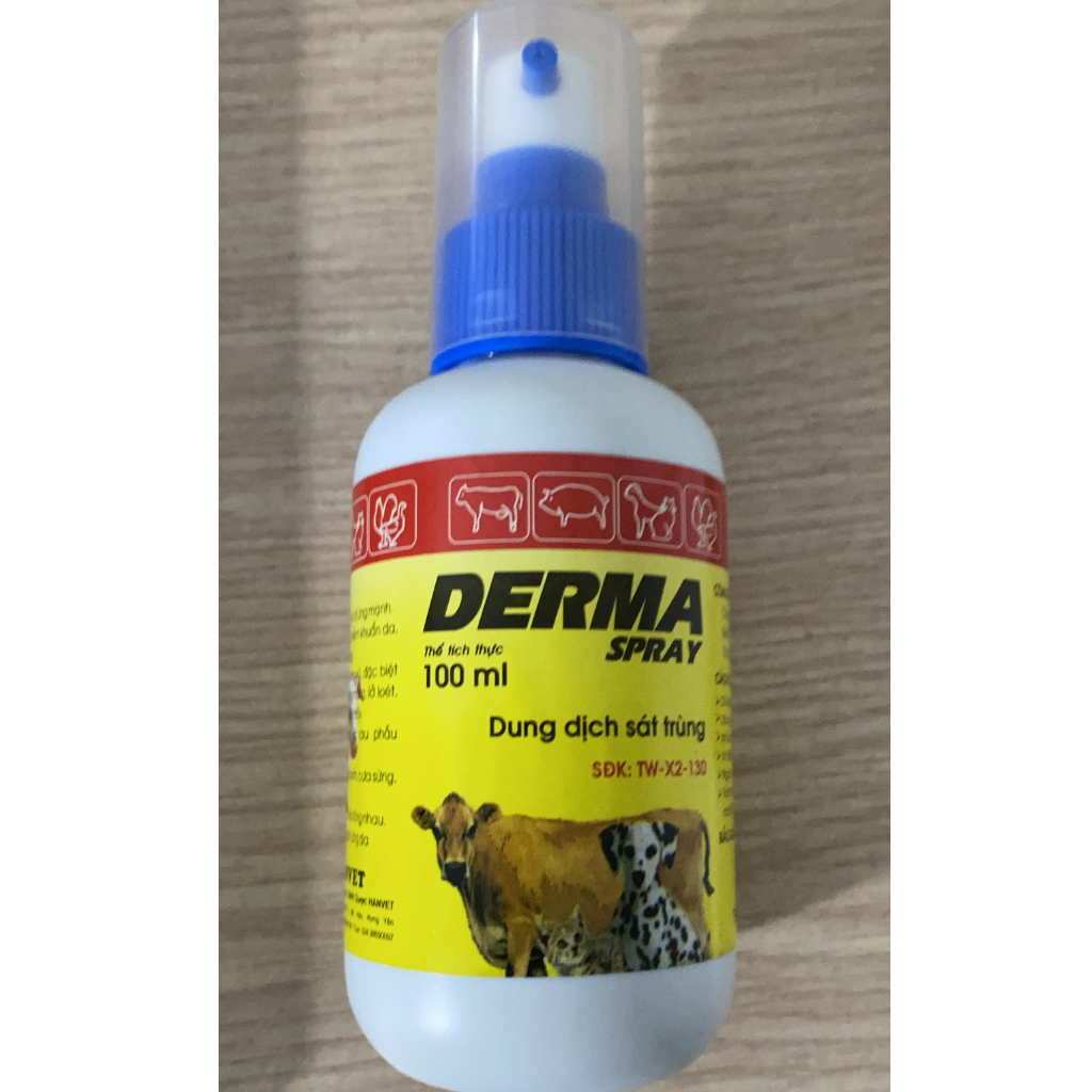 Derma spray - sản phẩm xịt sát trùng vết thương đến từ nhà hanvet