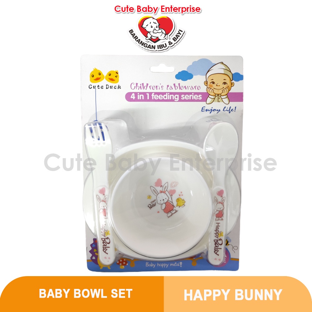 Baby Infant Bowl with Spoon Feeding Set Bekas Makan & Sudu Bayi Kanak-kanak